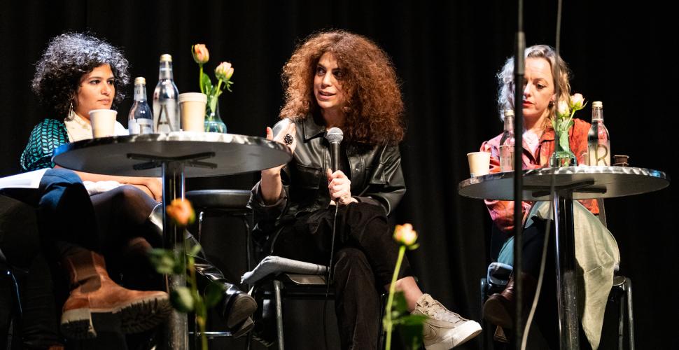 Three women: Mariam Kirollos, Nasim Mashak, and Enja Sæthren